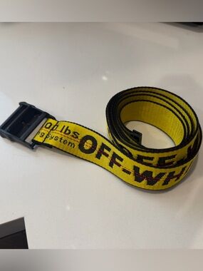 Off-White Yellow and Black Industrial Webbing Belt
